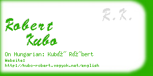 robert kubo business card